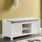 Alaterre Furniture Coventry 45"W Wood Storage Bench with Cushion ANCT05WH - alternate 7
